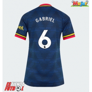 Arsenal Gabriel Magalhaes #6 Segunda Equipación Mujer 2026-27 Manga Corta